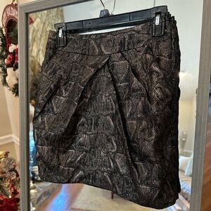 Karen Millen Metallic A Line Mini Skirt Size 2